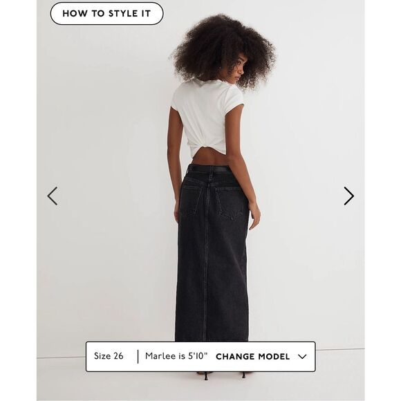 $98 Madewell NWT Denim Mid-Rise Maxi Skirt in Lunar Wash size 33 m2 - Picture 3 of 7